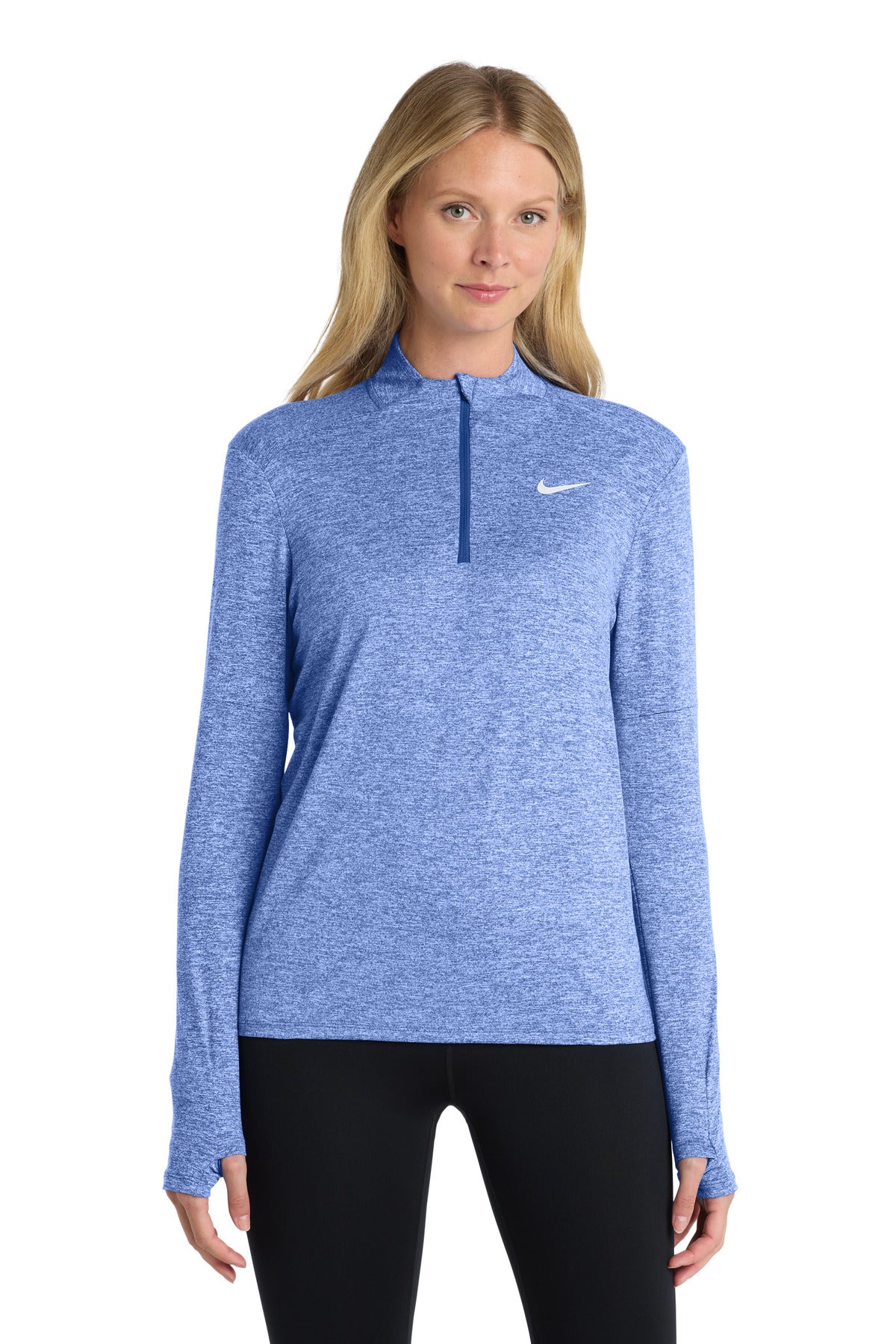 Nike Women's Dri-FIT Element 1/2-Zip Top - Royal Heather - front