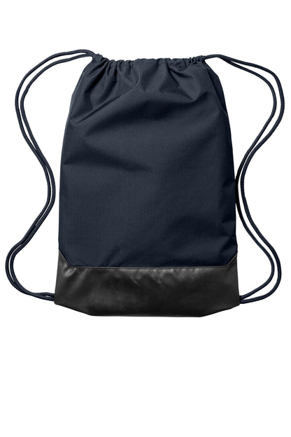 Nike Brasilia Drawstring Pack - Midnight Navy - flat back