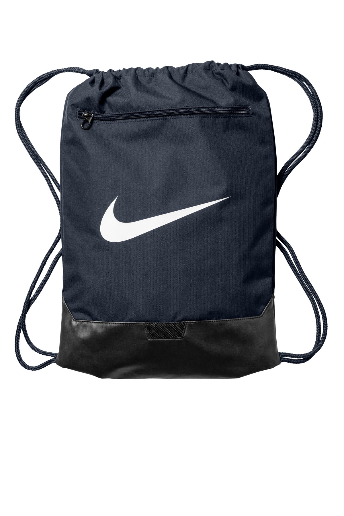 Nike Brasilia Drawstring Pack - Midnight Navy - front
