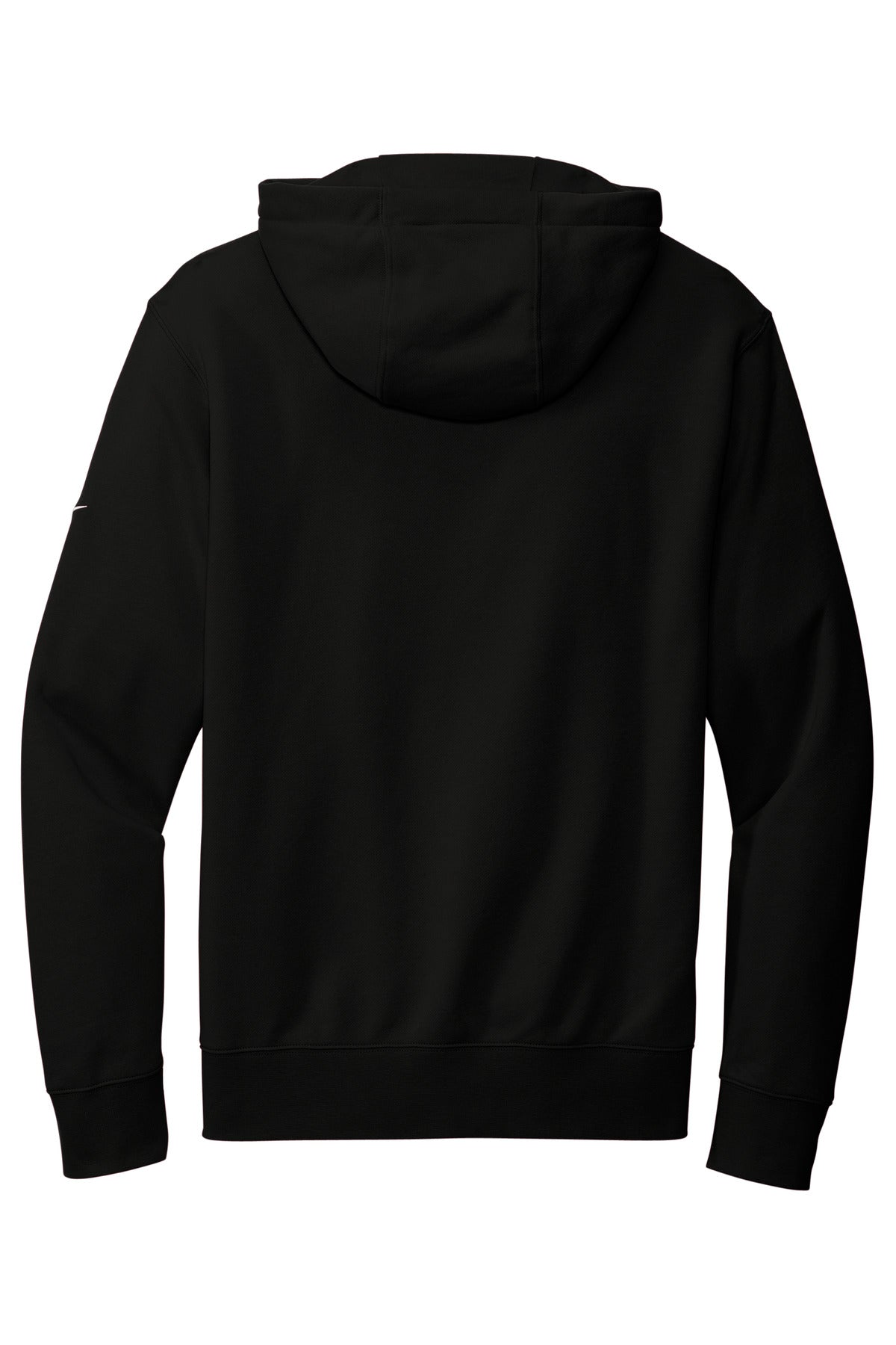 Nike Club Fleece Sleeve Swoosh Full-Zip Hoodie - Black - flat back