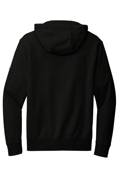 Nike Club Fleece Sleeve Swoosh Full-Zip Hoodie - Black - flat back