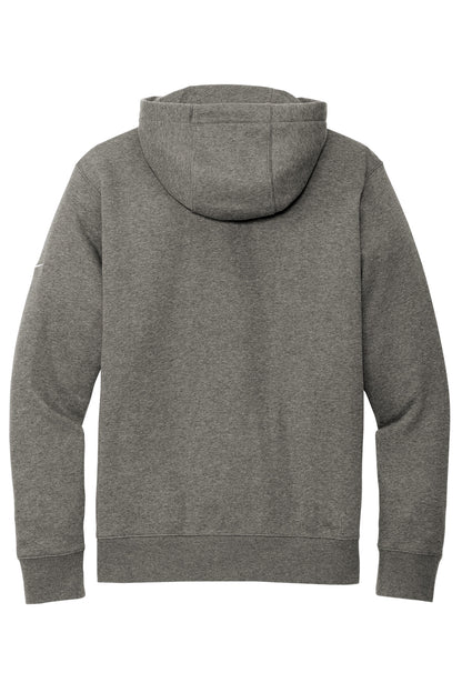 Nike Club Fleece Sleeve Swoosh Full-Zip Hoodie - Charcoal Heather - flat back