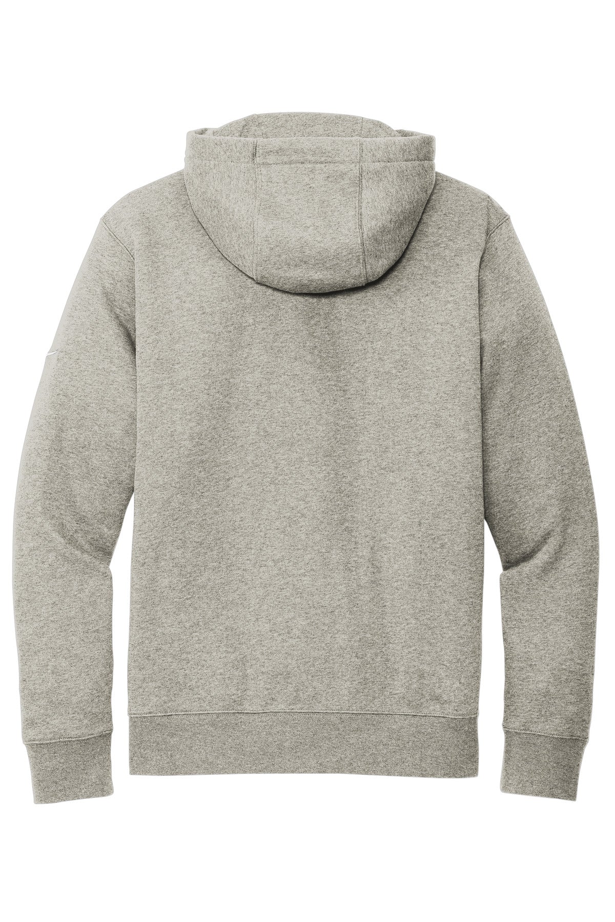 Nike Club Fleece Sleeve Swoosh Full-Zip Hoodie - Dark Grey Heather - flat back