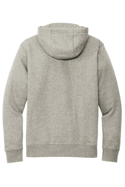Nike Club Fleece Sleeve Swoosh Full-Zip Hoodie - Dark Grey Heather - flat back