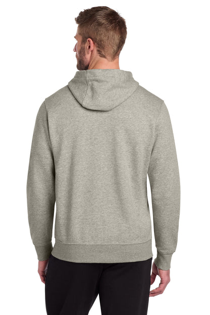 Nike Club Fleece Sleeve Swoosh Full-Zip Hoodie - Dark Grey Heather - back