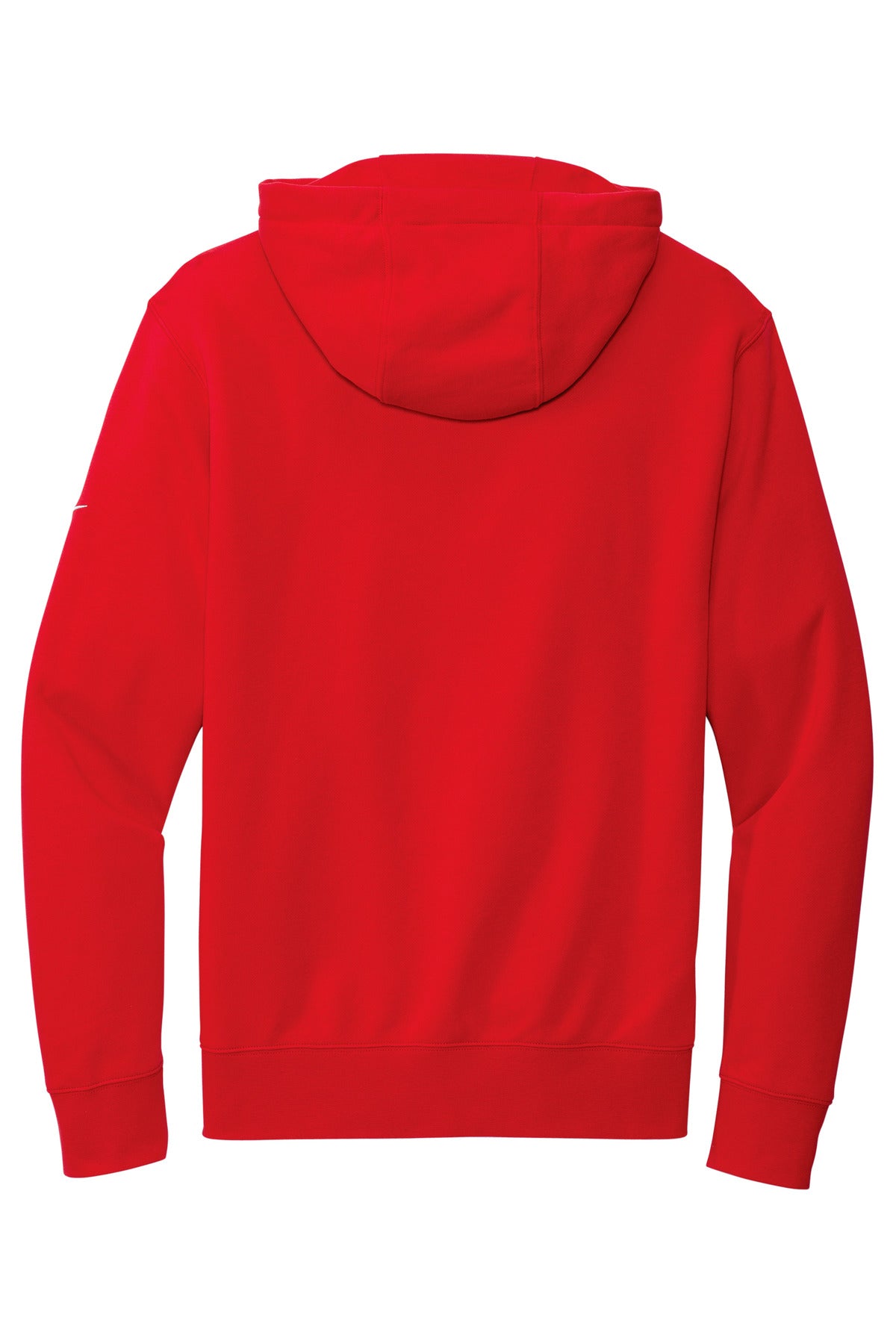 Nike Club Fleece Sleeve Swoosh Full-Zip Hoodie - University Red - flat back