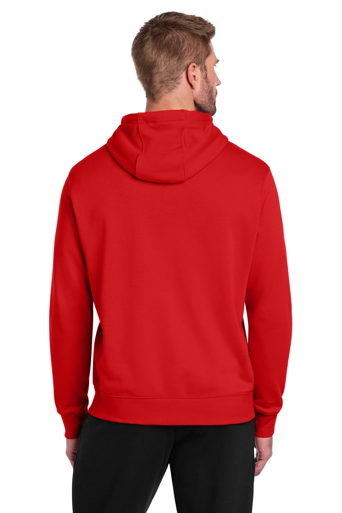 Nike Club Fleece Sleeve Swoosh Full-Zip Hoodie - University Red - back