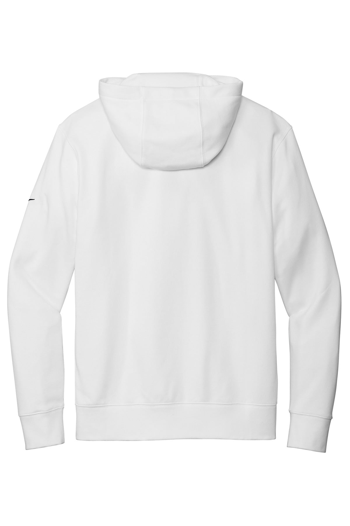 Nike Club Fleece Sleeve Swoosh Full-Zip Hoodie - White - flat back