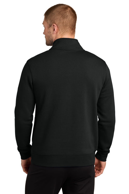 Nike Club Fleece Sleeve Swoosh 1/2-Zip - Black - back