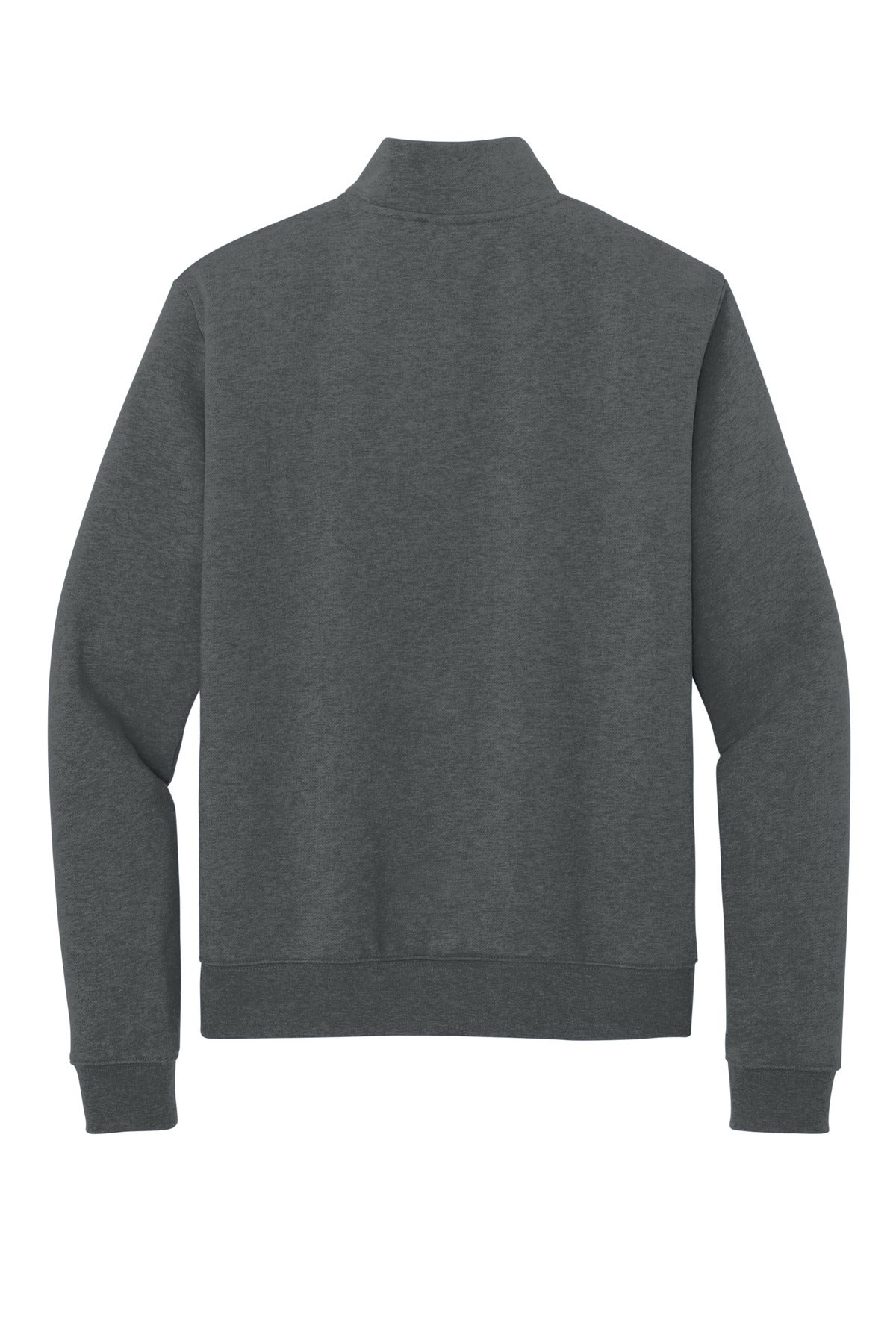 Nike Women's Club Fleece Sleeve Swoosh 1/2-Zip - Charcoal Heather - flat back