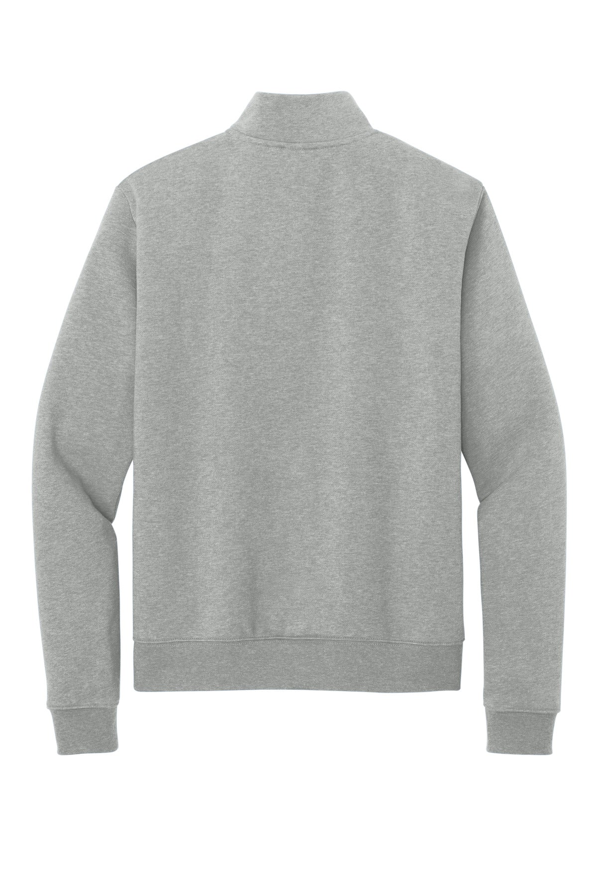 Nike Women's Club Fleece Sleeve Swoosh 1/2-Zip - Dark Grey Heather - flat back