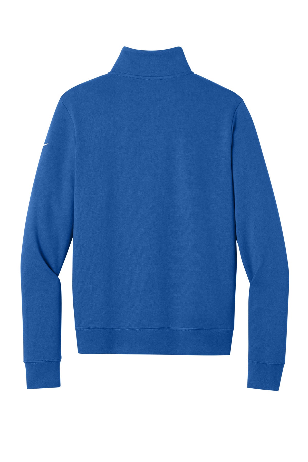 Nike Women's Club Fleece Sleeve Swoosh 1/2-Zip - Game Royal - flat back