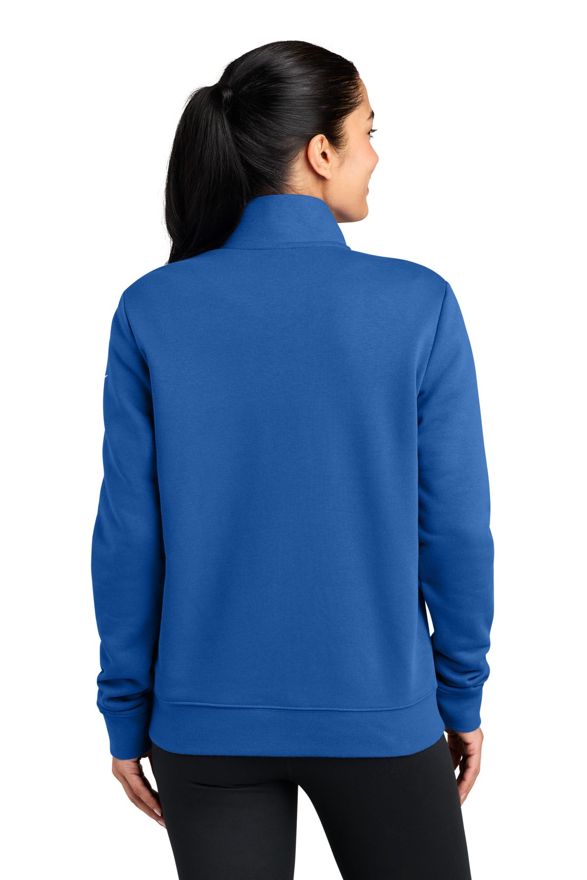 Nike Women's Club Fleece Sleeve Swoosh 1/2-Zip - Game Royal - back