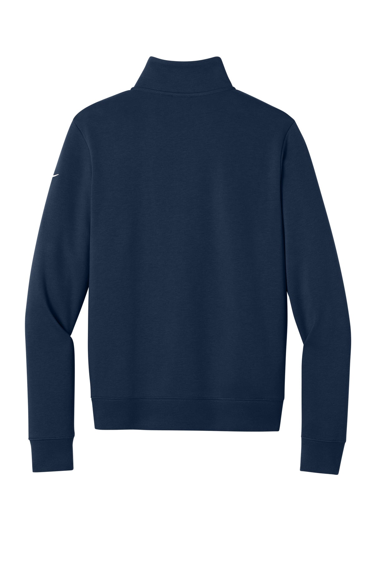 Nike Women's Club Fleece Sleeve Swoosh 1/2-Zip - Midnight Navy - flat back