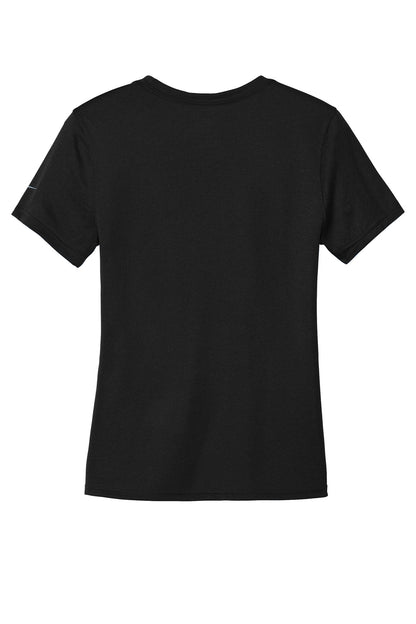 Nike Women's Swoosh Sleeve rLegend Tee - Black - flat back