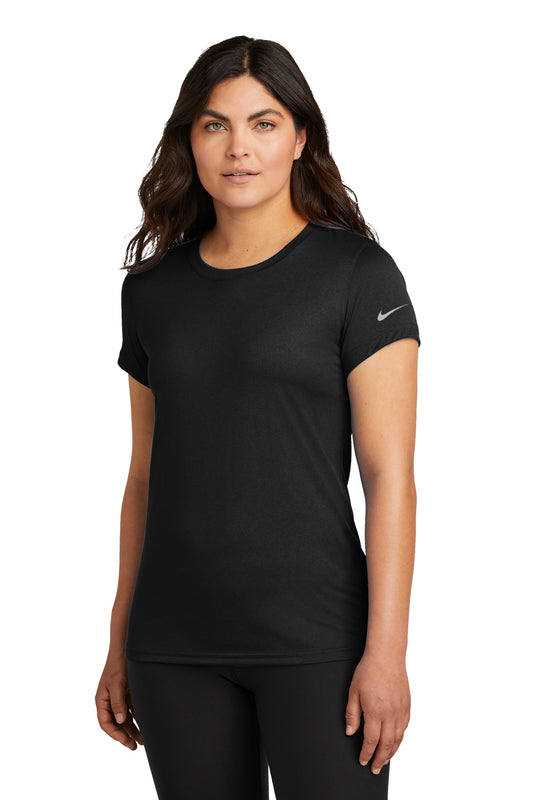Nike Women's Swoosh Sleeve rLegend Tee - Black - front