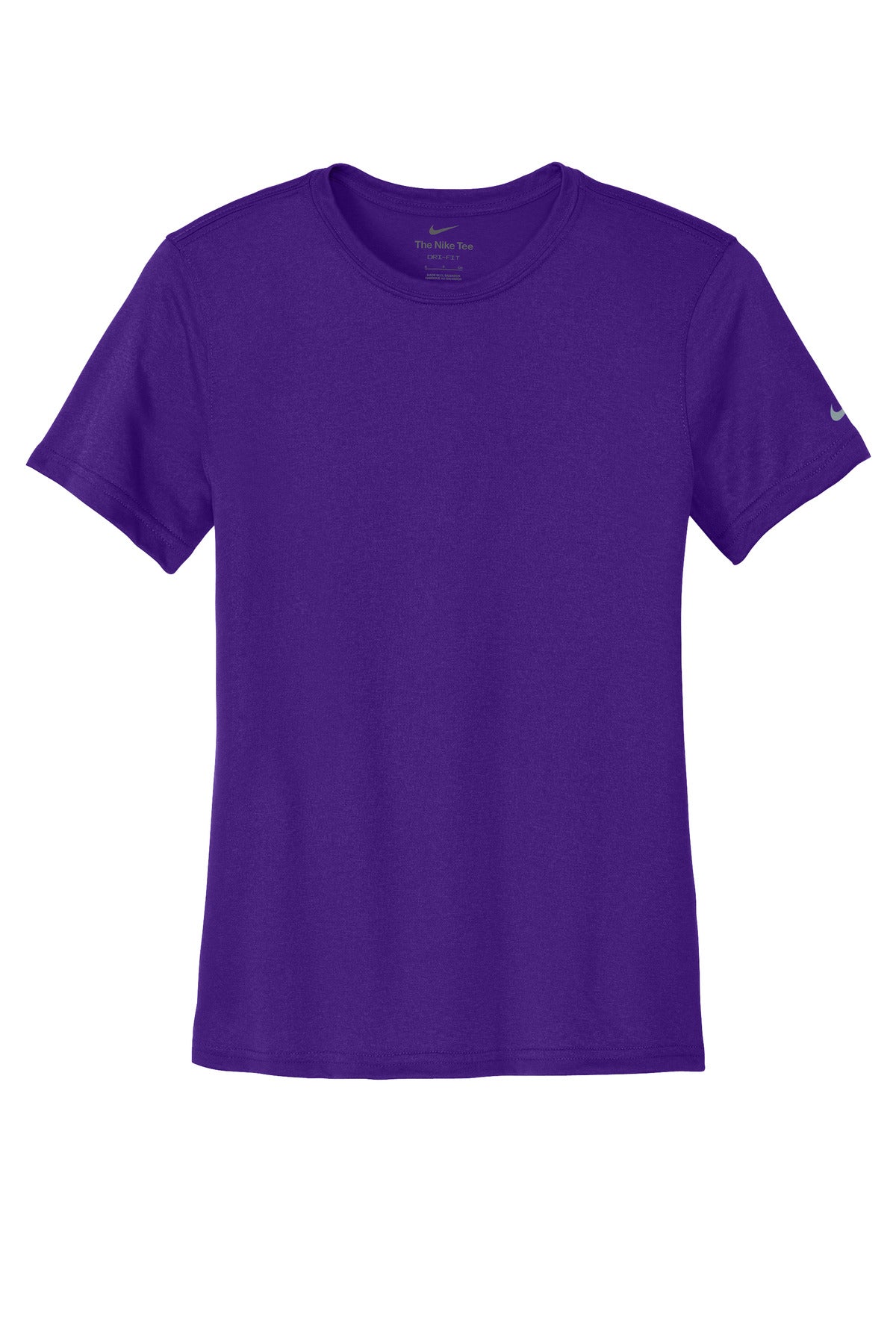 Nike Women's Swoosh Sleeve rLegend Tee - Court Purple - flat front