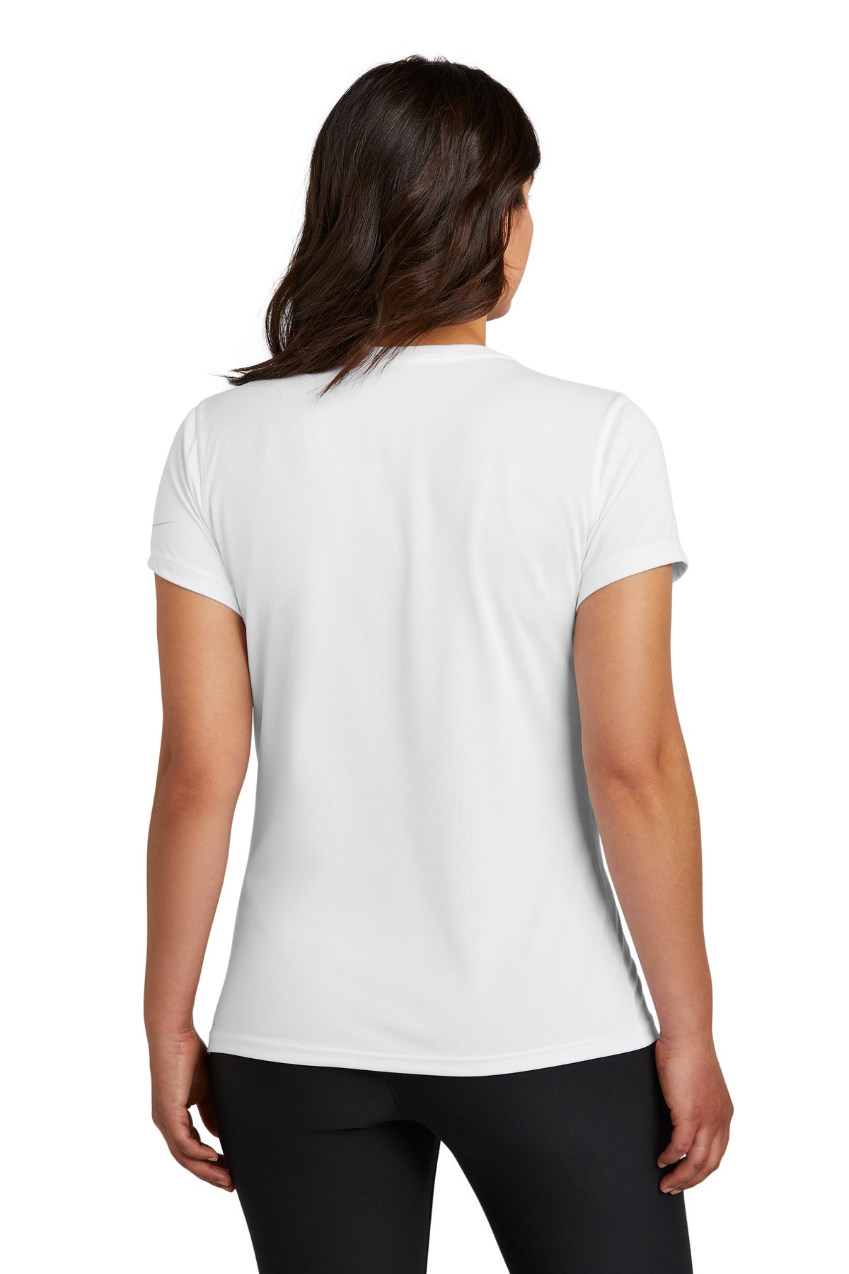 Nike Women's Swoosh Sleeve rLegend Tee - White - back