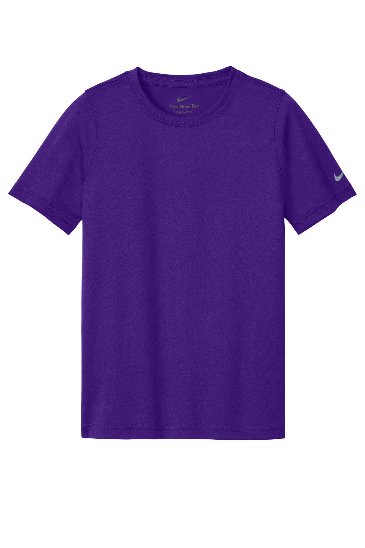 Nike Youth Swoosh Sleeve rLegend Tee - Court Purple - flat front