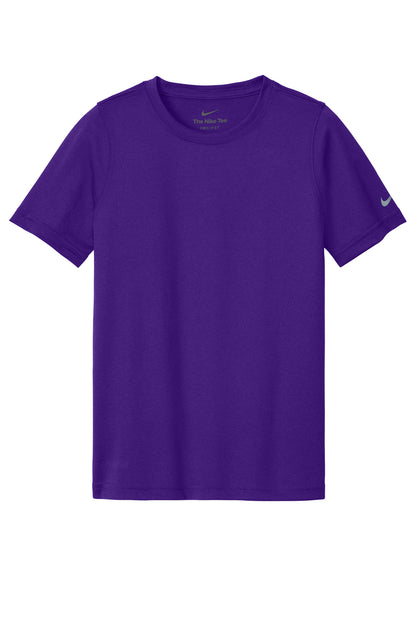 Nike Youth Swoosh Sleeve rLegend Tee - Court Purple - flat front