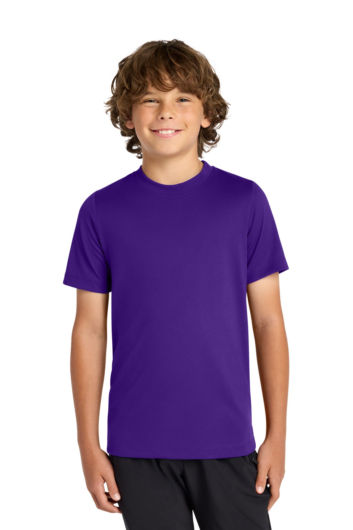 Nike Youth Swoosh Sleeve rLegend Tee - Court Purple - front