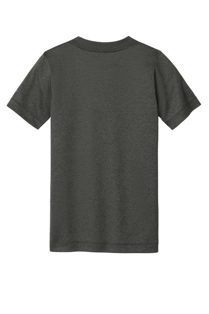 Nike Youth Swoosh Sleeve rLegend Tee - Dark Smoke Heather - flat back