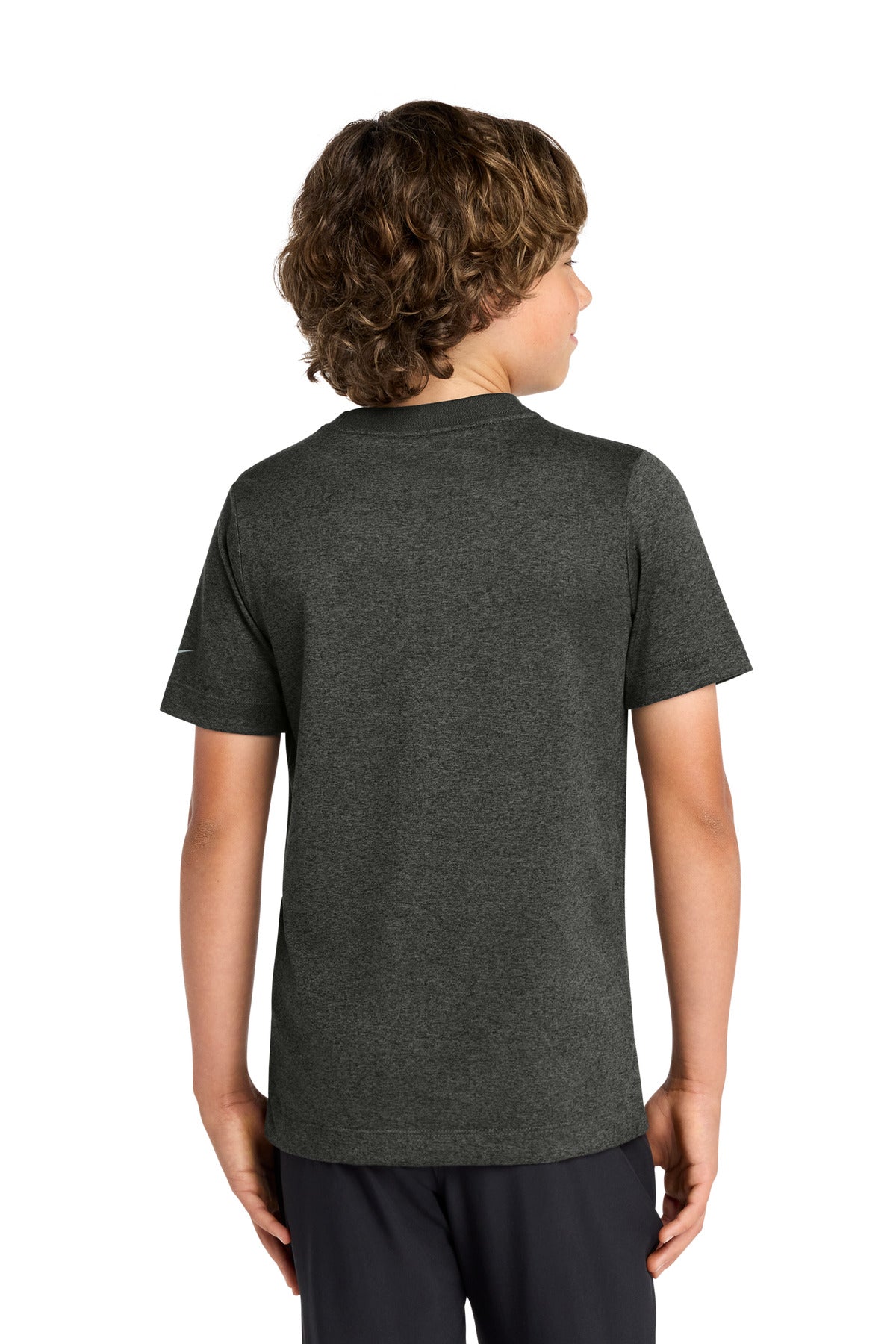 Nike Youth Swoosh Sleeve rLegend Tee - Dark Smoke Heather - back