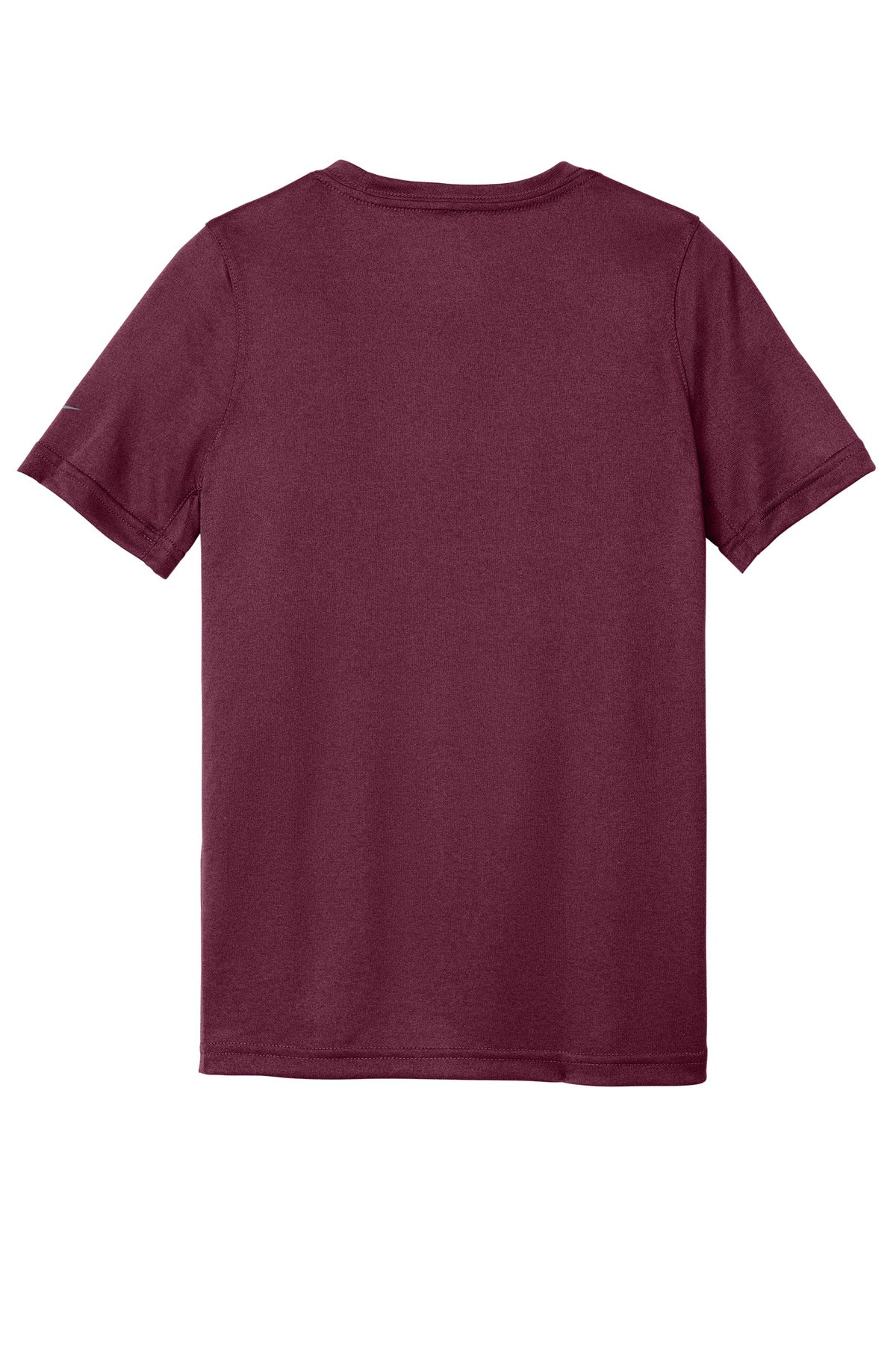 Nike Youth Swoosh Sleeve rLegend Tee - Deep Maroon - flat back