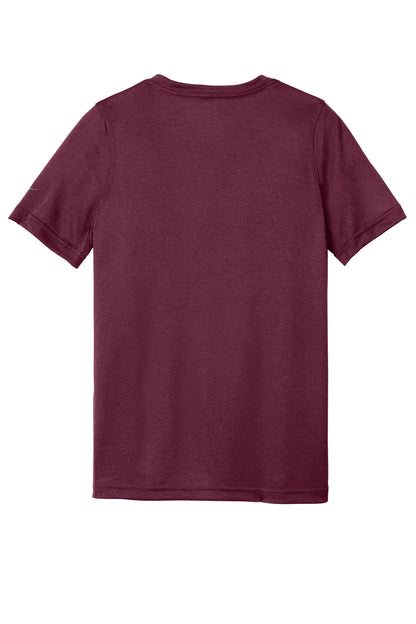 Nike Youth Swoosh Sleeve rLegend Tee - Deep Maroon - flat back