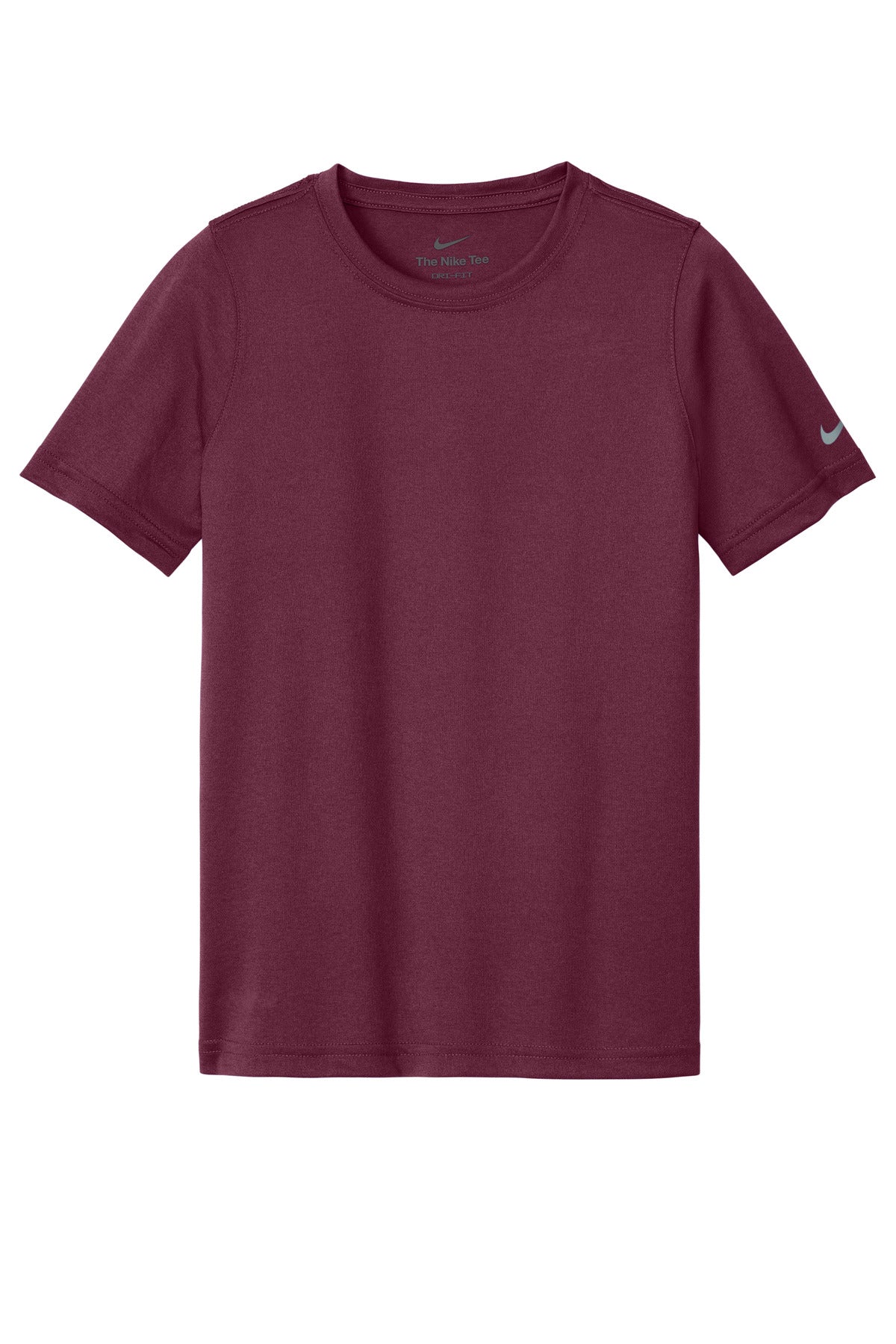 Nike Youth Swoosh Sleeve rLegend Tee - Deep Maroon - flat front