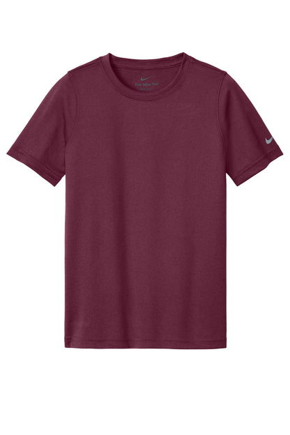 Nike Youth Swoosh Sleeve rLegend Tee - Deep Maroon - flat front