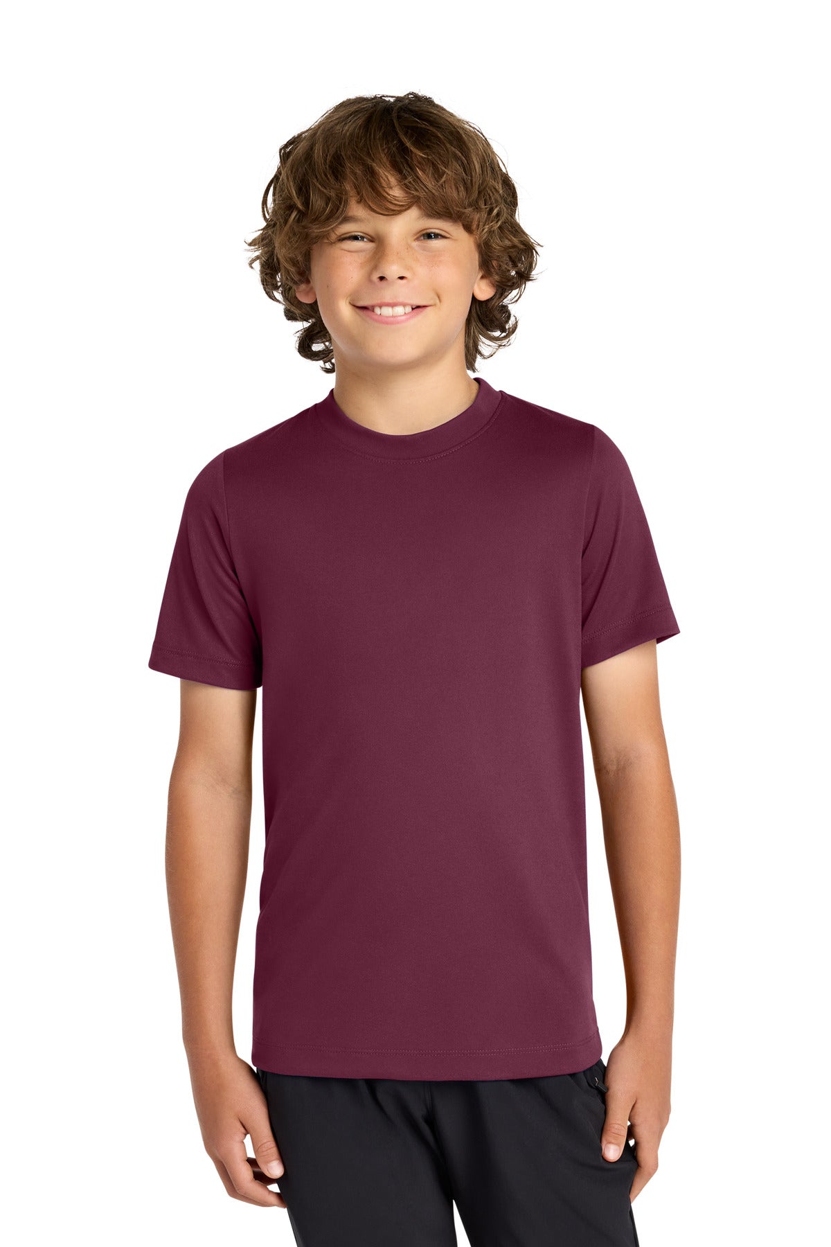 Nike Youth Swoosh Sleeve rLegend Tee - Deep Maroon - front