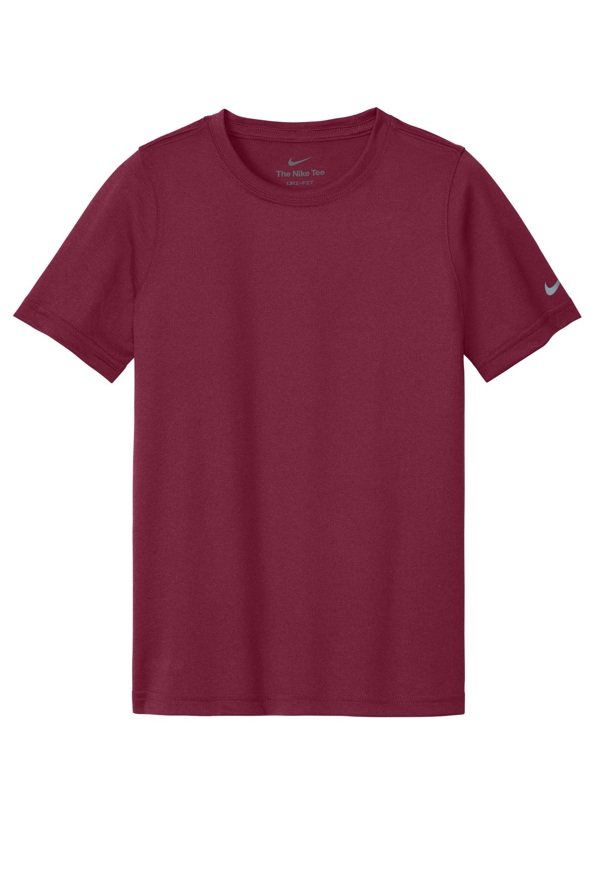 Nike Youth Swoosh Sleeve rLegend Tee - Team Maroon - flat front