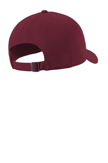 Nike Heritage Cotton Twill Cap - Deep Maroon - flat back