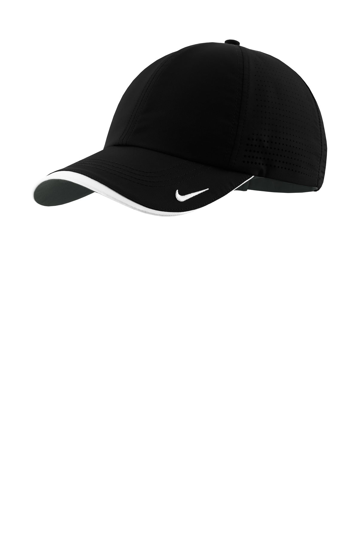 Nike Dri-FIT Perforated Performance Cap - Black/ White - front