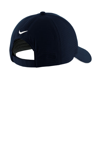Nike Dri-FIT Perforated Performance Cap - Navy/ White - flat back
