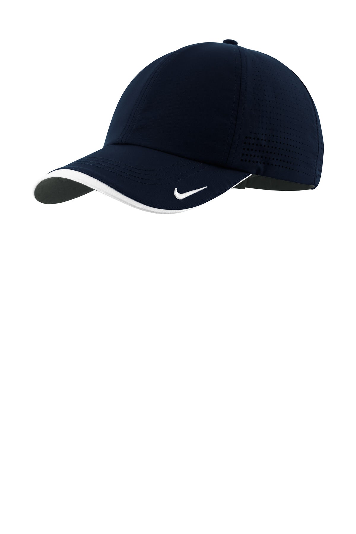 Nike Dri-FIT Perforated Performance Cap - Navy/ White - front