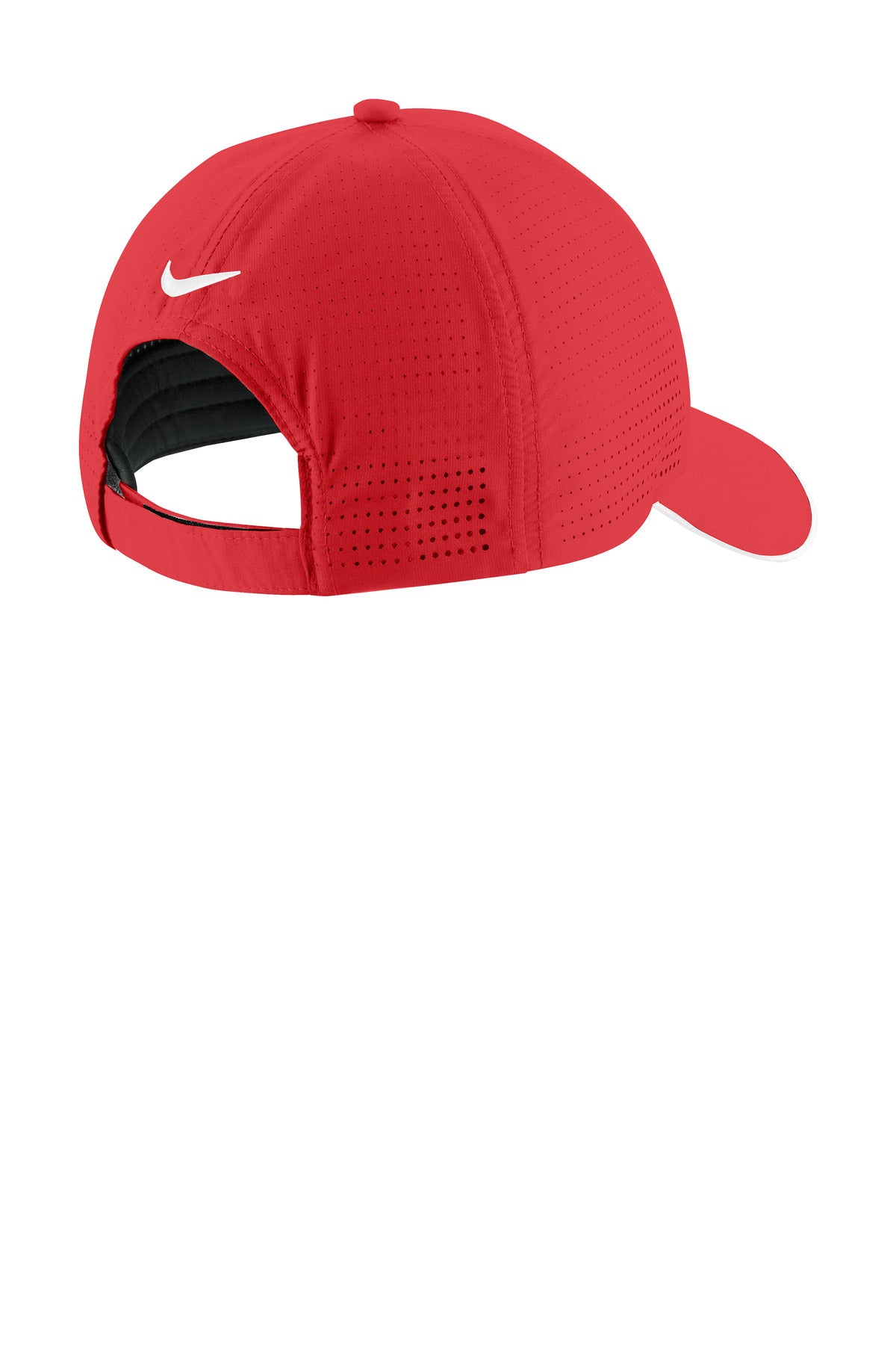 Nike Dri-FIT Perforated Performance Cap - University Red/ White - flat back