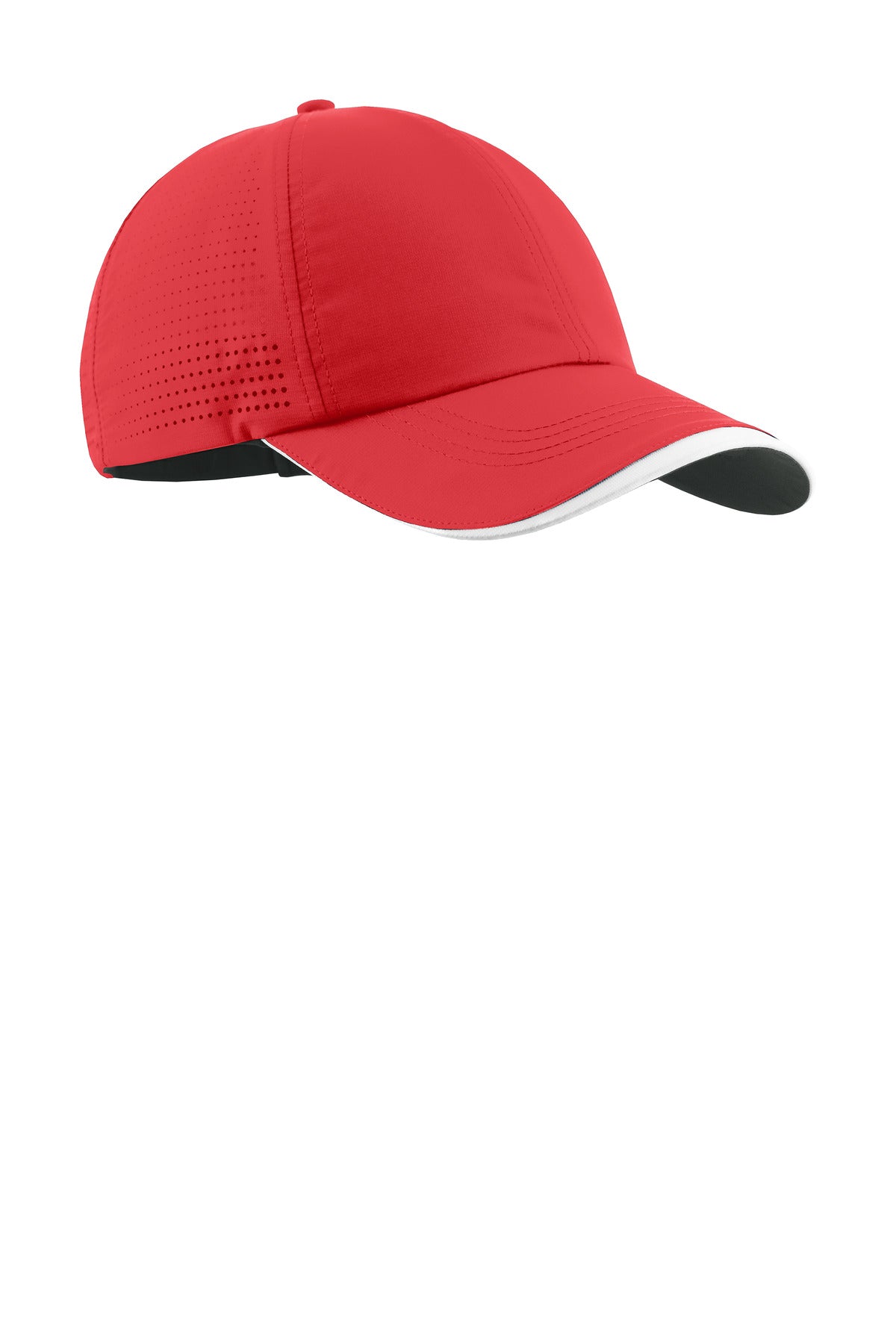 Nike Dri-FIT Perforated Performance Cap - University Red/ White - flat front