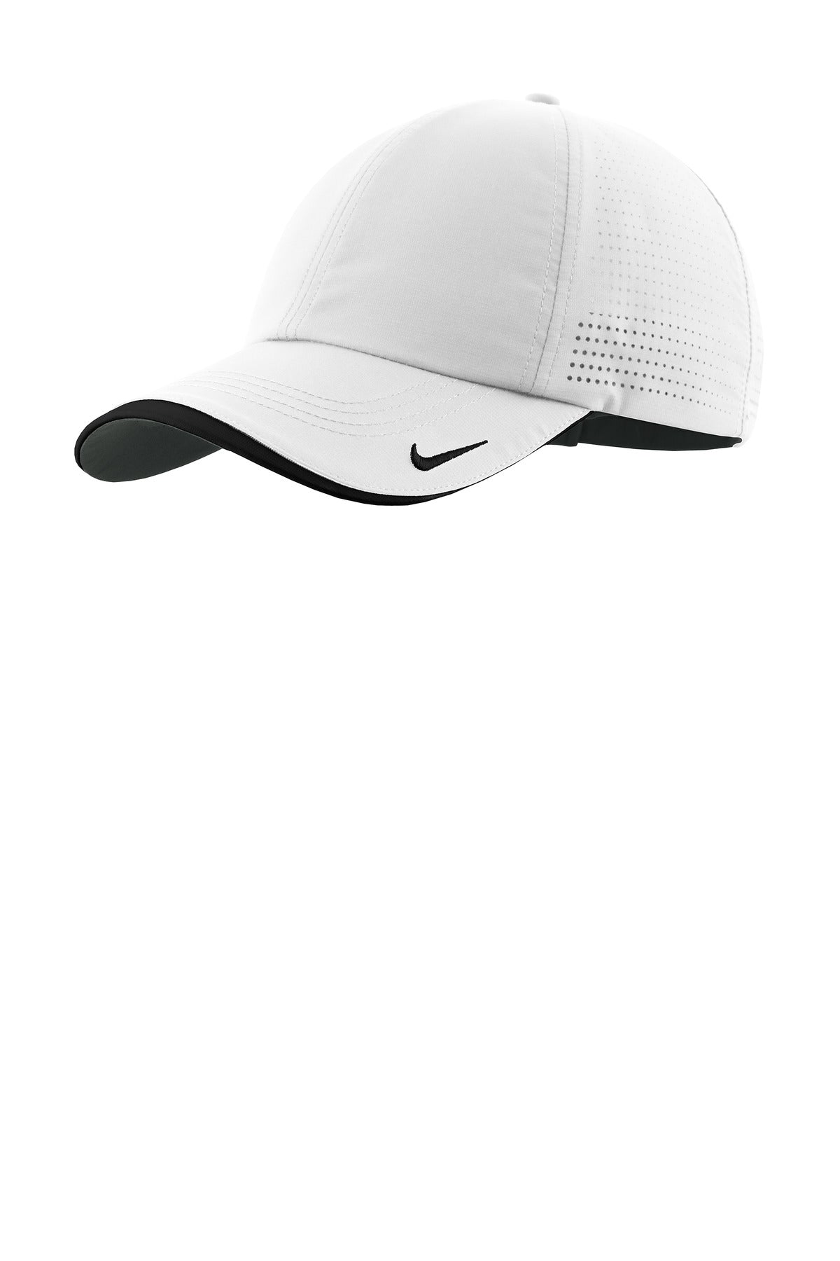 Nike Dri-FIT Perforated Performance Cap - White/ Black - front
