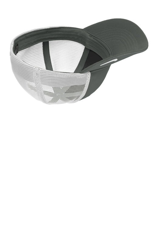 Nike Stretch-to-Fit Mesh Back Cap - Anthracite/ White - flat front