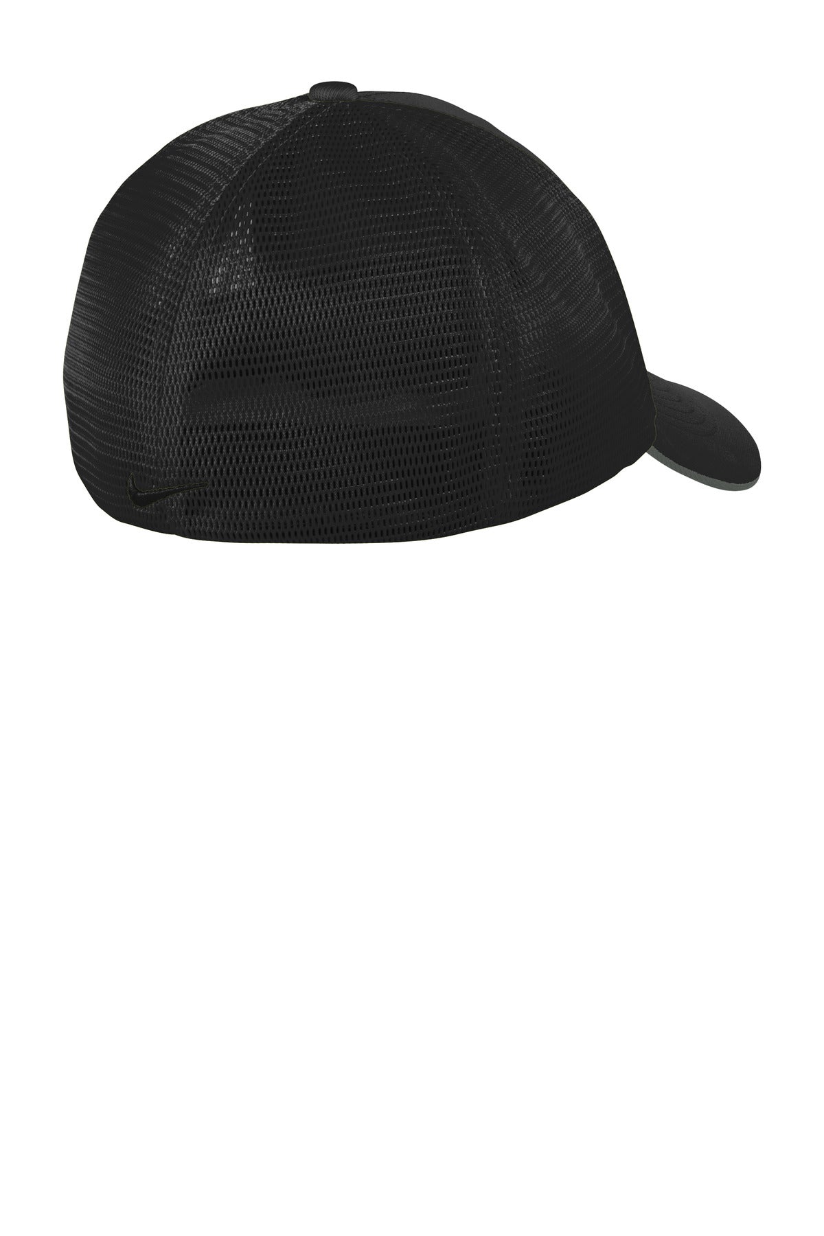 Nike Stretch-to-Fit Mesh Back Cap - Black/ Black - flat back