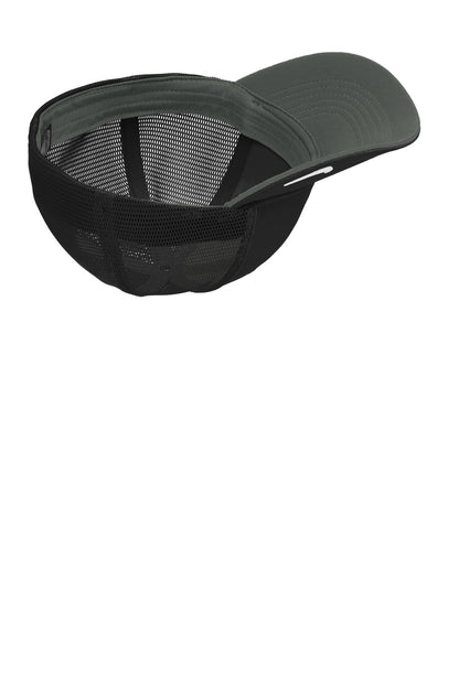 Nike Stretch-to-Fit Mesh Back Cap - Black/ Black - flat front