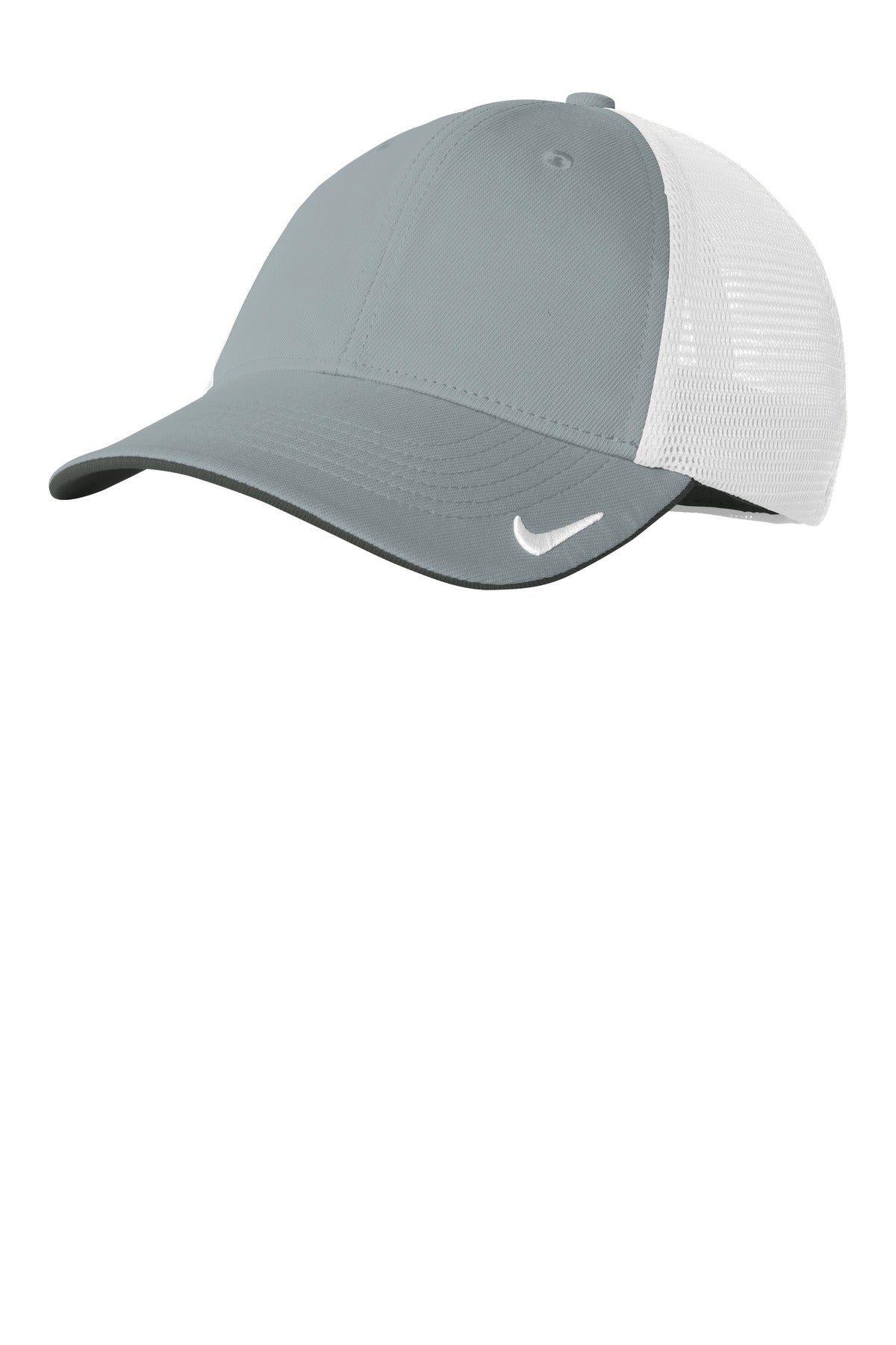 Nike Stretch-to-Fit Mesh Back Cap - Cool Grey/ White - front