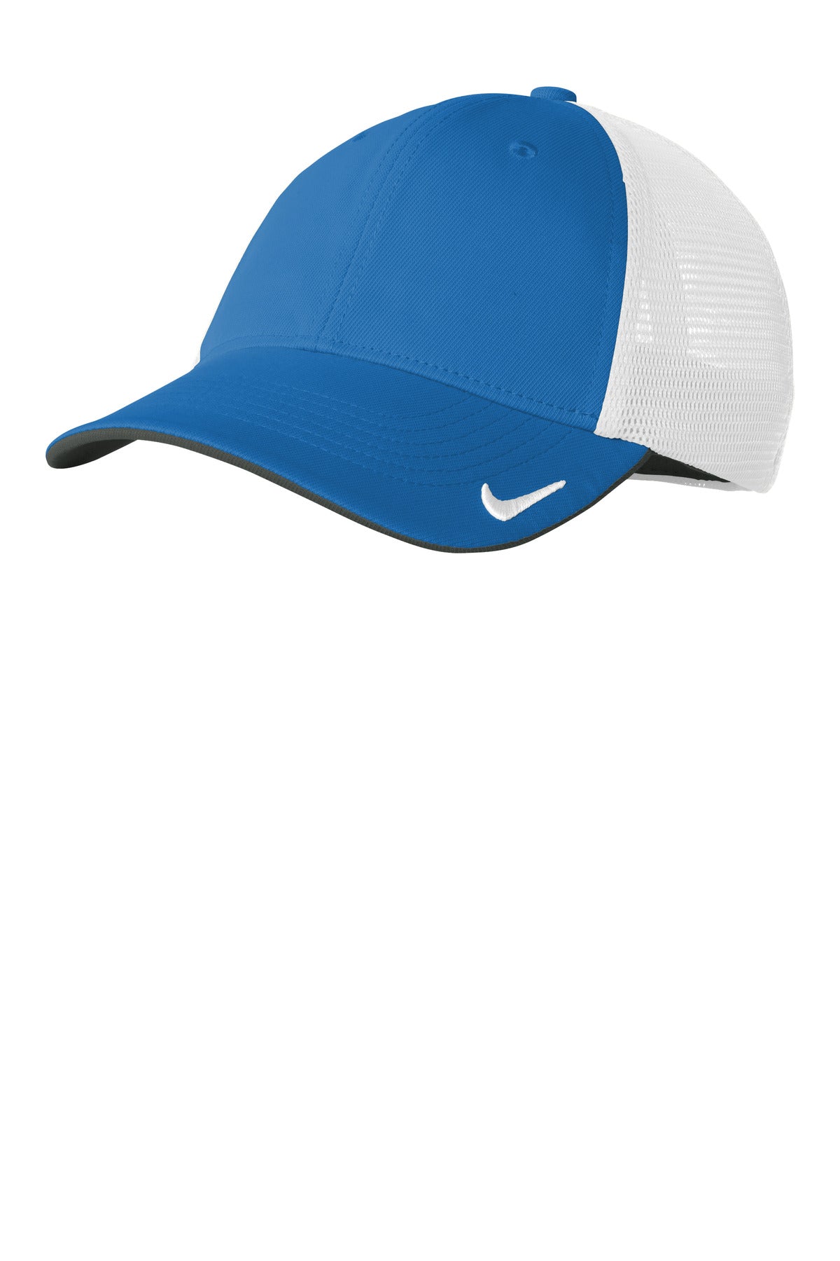 Nike Stretch-to-Fit Mesh Back Cap - Gym Blue/ White - front