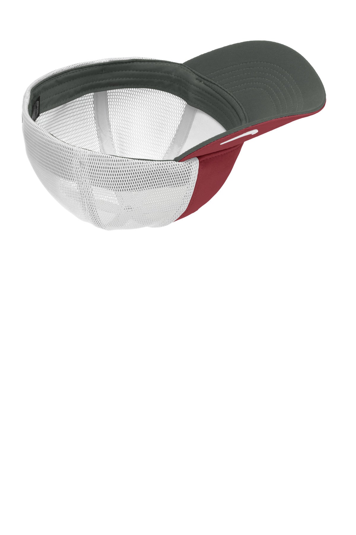 Nike Stretch-to-Fit Mesh Back Cap - Team Red/ White - flat front