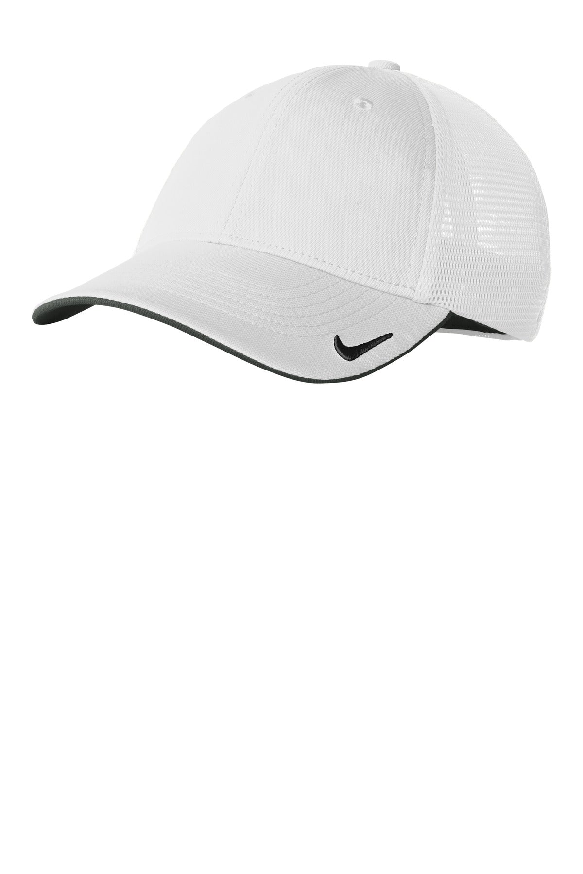 Nike Stretch-to-Fit Mesh Back Cap - White/ White - front