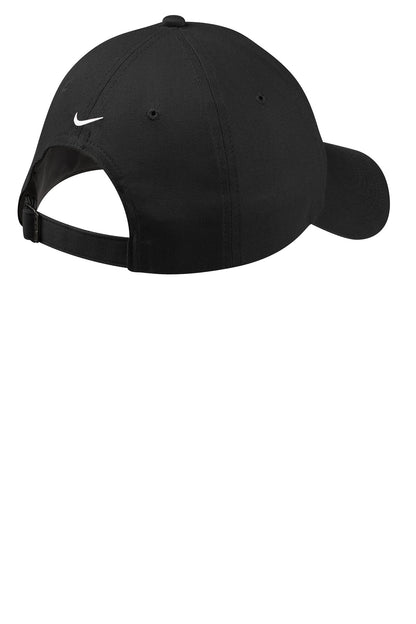 Nike Unstructured Cotton/Poly Twill Cap - Black - flat back