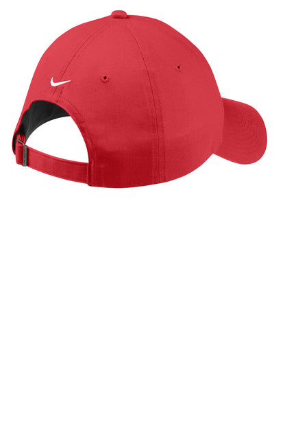 Nike Unstructured Cotton/Poly Twill Cap - Gym Red - flat back