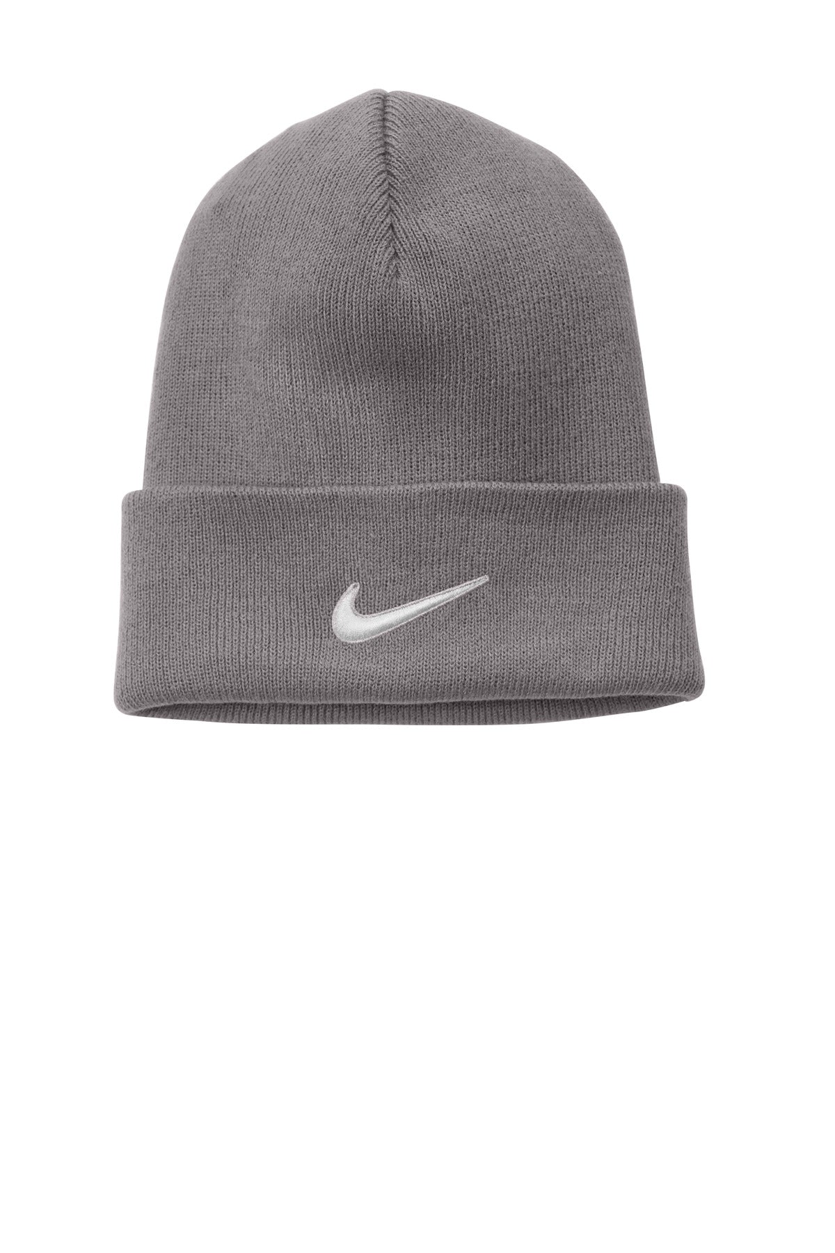 Nike Team Cuffed Beanie - Medium Grey - flat front